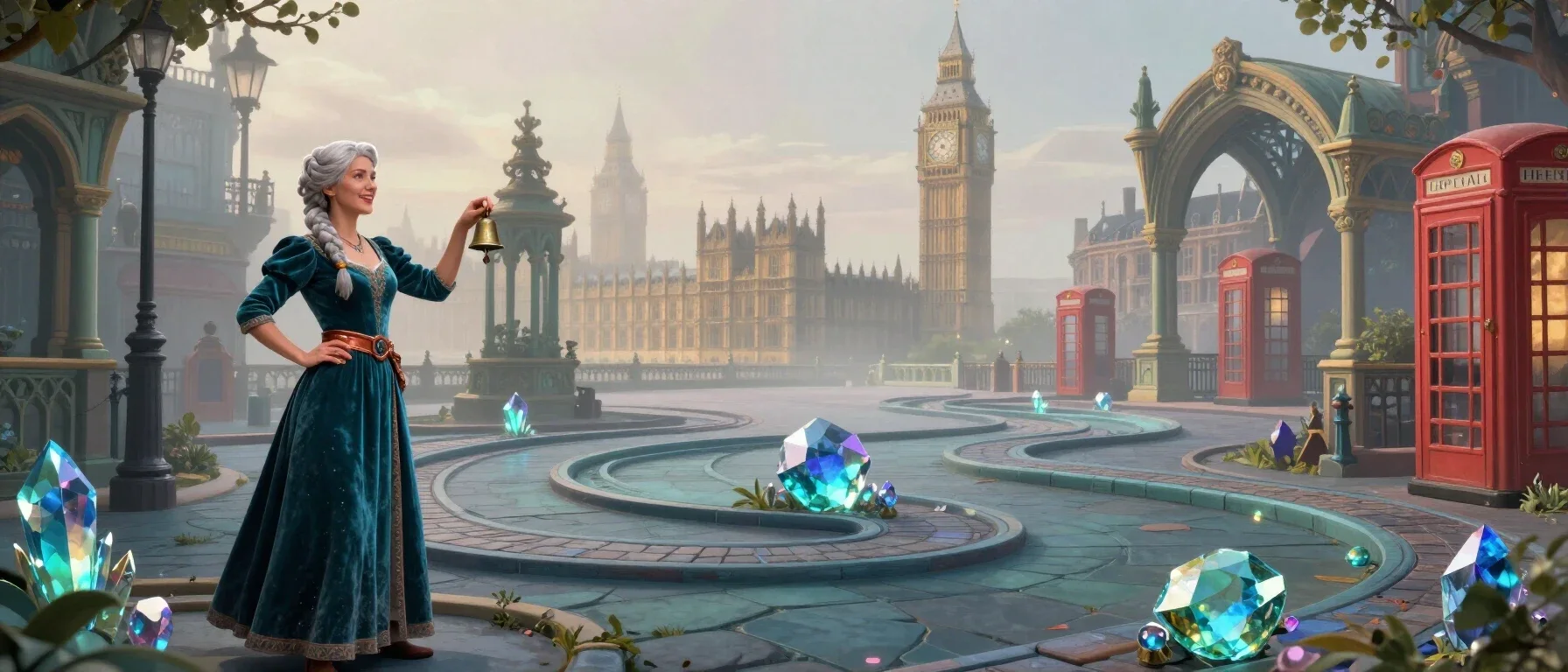 Duelbits mobile menu options shown as four glowing fantasy paths