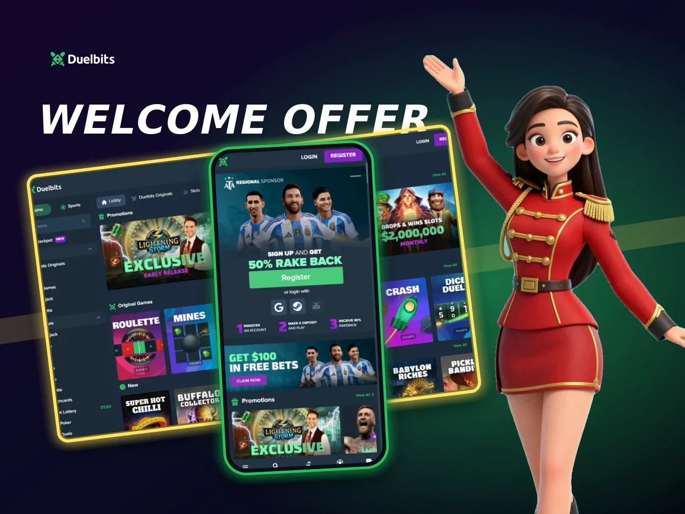 Duelbits games lobby on desktop